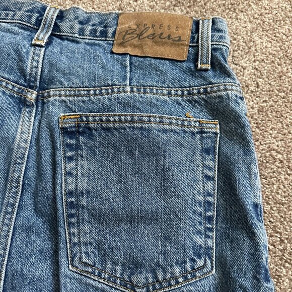 Vintage 90s Express Bleus High Rise Mom Jeans Women's Size 13/14 Medium Wash - Picture 11 of 16